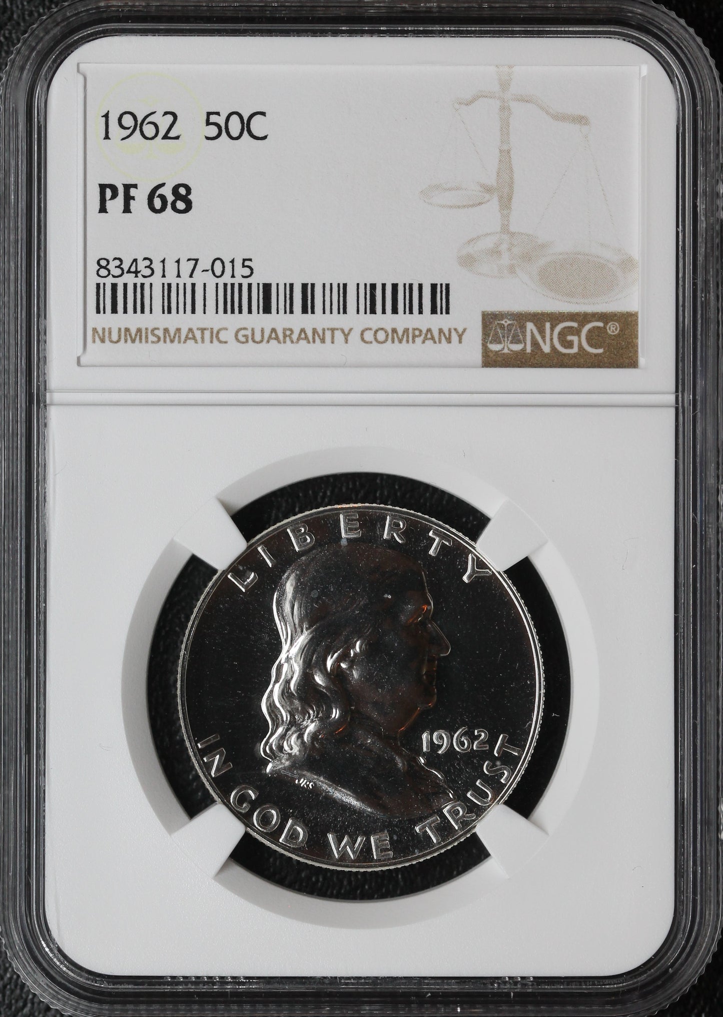 1962 Franklin Half Dollar NGC PF68