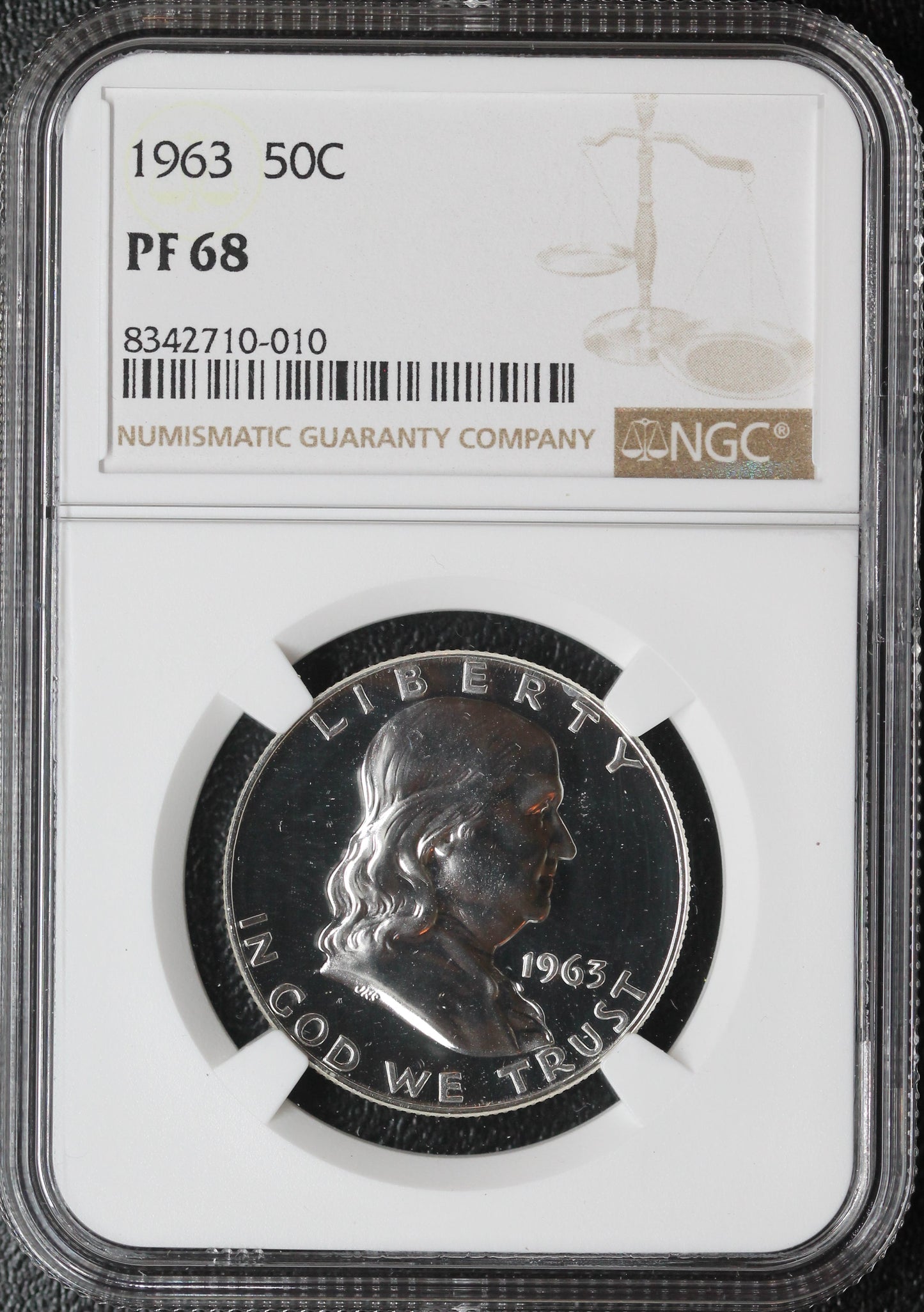 1963 Franklin Half Dollar NGC PF68